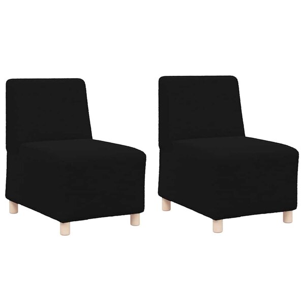 vidaXL Unité de Sofa Modulaire Sans Accoudoirs 2 Pièces Noir