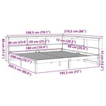 vidaXL Lit bibliothèque sans matelas cire marron 180x200 cm pin massif