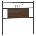 vidaXL Tête de lit chêne marron 75 cm bois d'ingénierie et acier