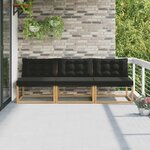 vidaXL Sofa de milieu extérieur Bois d'Acacia Massif Blanc