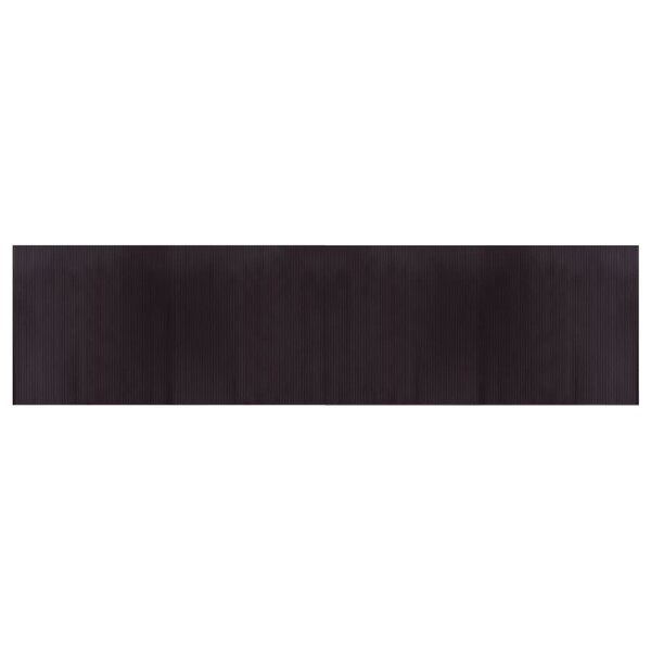 vidaXL Tapis rectangulaire marron foncé 100x400 cm bambou