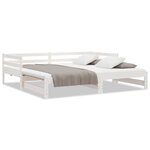 vidaXL Lit coulissant sans matelas blanc 90x190 cm