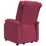 vidaXL Fauteuil de massage Rouge bordeaux Velours