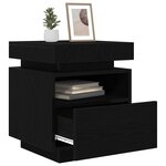 vidaXL Cabinet de chevet avec tiroir Chêne noir 40 x 39 x 48 5 cm