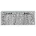 vidaXL Meuble TV mural Sonoma gris 78 5 x 41 x 30 cm Bois d'ingénierie