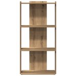vidaXL Bibliothèque à 3 niveaux chêne artisanal 60x30x120 cm