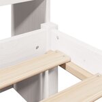 vidaXL Lit bibliothèque sans matelas blanc 140x200 cm bois pin massif