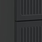 vidaXL Cabinet de chevet avec tiroir 2 Pièces Noir 43 x 34 5 x 47 5 cm