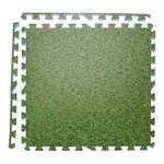 XQ Max Set de tapis de sol impression de l'herbe 6 Pièces vert