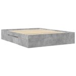 vidaXL Cadre de lit sans matelas gris béton 150x200 cm bois ingénierie