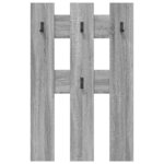 vidaXL Porte-manteau mural Montage mural Sonoma gris 65 x 3 x 100 cm
