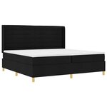 vidaXL Lit à ressorts avec matelas avec LED Noir 200 x 200 cm tissu