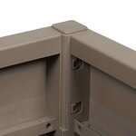 vidaXL Cache-pot de jardin Gris 36 x 36 x 35 cm Polypropylène