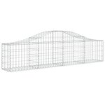 vidaXL Paniers à gabions arqués 10 Pièces 200x30x40/60 cm Fer galvanisé