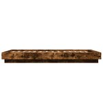 vidaXL Cadre de lit chêne fumé 100x200 cm bois d'ingénierie