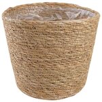 vidaXL Paniers à plantes en herbe de mer 3 Pièces Naturel Ø26 x 19 cm