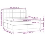 vidaXL Sommier à lattes de lit avec matelas Rose 180x200 cm Velours