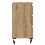 vidaXL Buffet Chêne artisanal 40 x 35 x 70 cm Bois d'ingénierie et fer