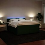 vidaXL Sommier à lattes de lit et matelas Vert foncé 180x200cm Velours