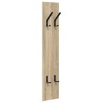 vidaXL Porte-manteau mural Chêne sonoma 20 x 1.5 x 100 cm