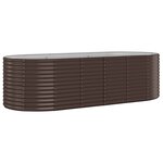 vidaXL Lit surélevé de jardin Acier galvanisé marron