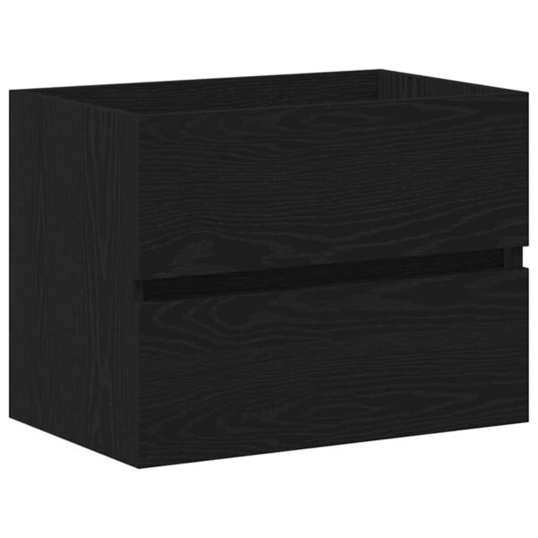 vidaXL Meuble Sous Lavabo avec tiroir Chêne noir 60 x 38.5 x 45 cm