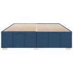 vidaXL Cadre de lit sans matelas bleu 200x200 cm tissu