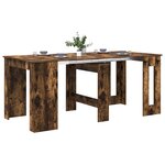 vidaXL Table à dîner 180 x 85 x 75 cm Bois d'ingénierie Chêne fumé