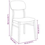 vidaXL Chaises à manger coussins 2 Pièces marron bois massif caoutchouc