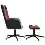 vidaXL Chaise de relaxation avec tabouret Patchwork Tissu