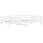 vidaXL Cadre de lit avec toit blanc 80x200 cm bois massif de pin