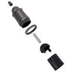 vidaXL Douilles de lampe 2 Pièces noir brillant E27