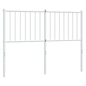 vidaXL Tête de lit métal blanc 120 cm