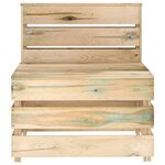 vidaXL Salon de jardin 8 Pièces Bois de pin imprégné de vert