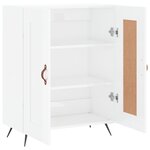 vidaXL Buffet Blanc brillant 69 5x34x90 cm Bois d'ingénierie