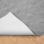 vidaXL Tapis en fausse Tafalla Gris 240 x 240 cm Polyester