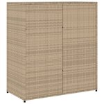 vidaXL Armoire de rangement jardin beige 105x55x113 cm résine tressée