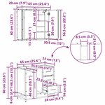 vidaXL Ensemble de mobilier de salle de bain 3 Pièces Chêne noir