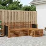 vidaXL Ensemble de canapés d'extérieur 4 Pièces Naturel
