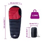 vidaXL Sac de couchage momie pour adultes camping 3 saisons