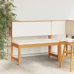 vidaXL Banc de jardin avec coussins 100x50x91 cm en bois massif d'acacia.