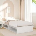 vidaXL Lit de jour avec matelas blanc 90x190 cm bois de pin massif