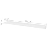 vidaXL Étagères murales 4 Pièces Blanc 120 cm
