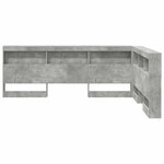vidaXL Tête de lit de rangement Gris béton 135 cm Bois d'ingénierie