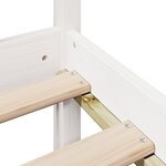 vidaXL Lit bibliothèque sans matelas blanc 160x200 cm bois pin massif