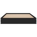 vidaXL Cadre de lit sans matelas noir 100x200 cm bois d'ingénierie