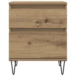 vidaXL Tables de chevet 2 Pièces chêne artisanal 40x35x50 cm