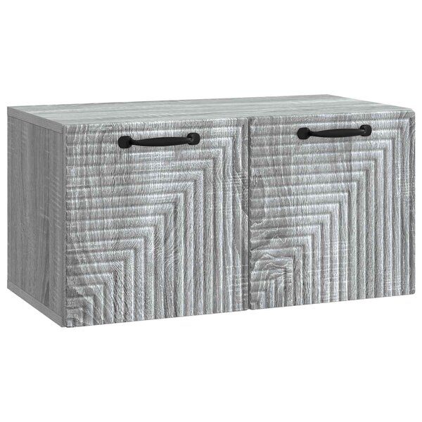 vidaXL Meuble TV mural Sonoma gris 59 5 x 31 x 30 cm Bois d'ingénierie