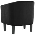 vidaXL Fauteuil cabriolet noir similicuir