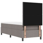 vidaXL Lit à ressorts avec matelas Taupe 80 x 200 cm tissu